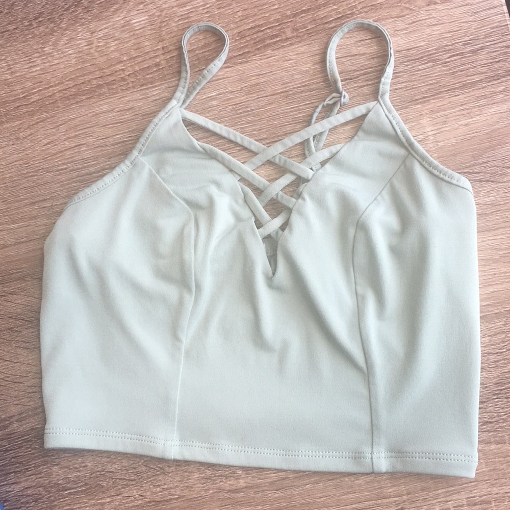 Teal crop top